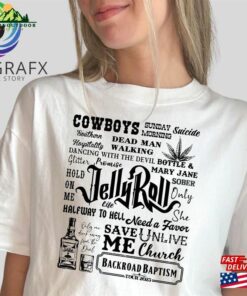 Jelly Roll Song Lyric Tee Shirt Music Artist Merch Hip Hop Streetwear Classic Sweatshirt