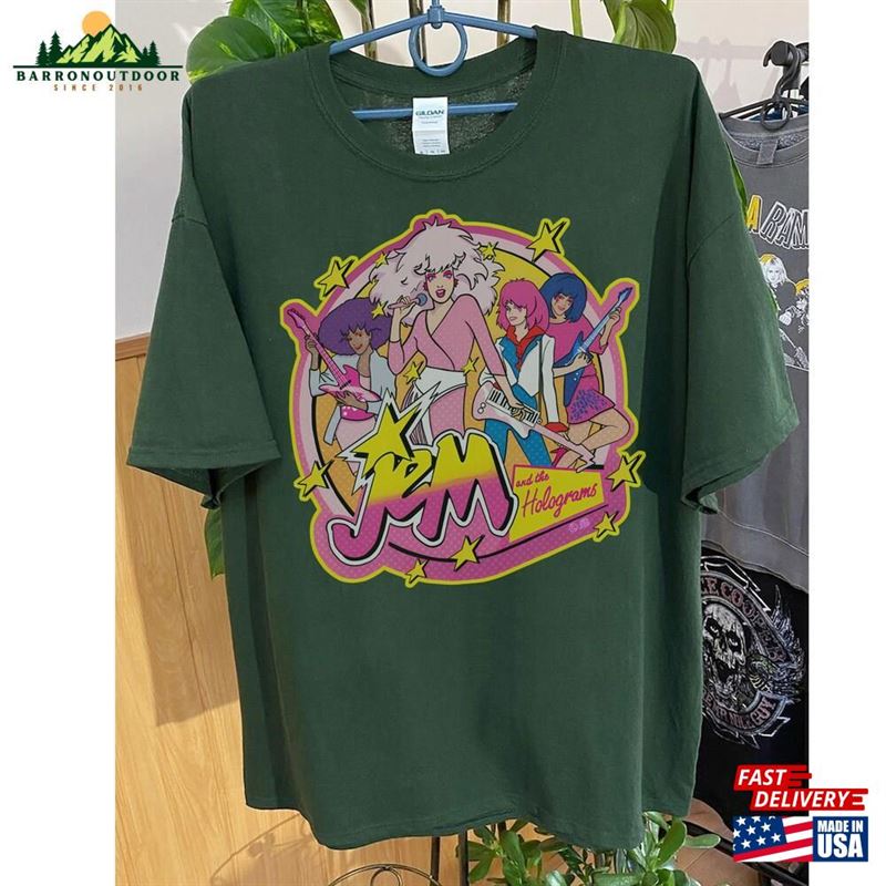Jem And The Hologram Shirt 80'S Retro Cartoon T-Shirt Sweatshirt Jem And The Hologram Shirt 80'S Retro Cartoon T-Shirt Sweatshirt
