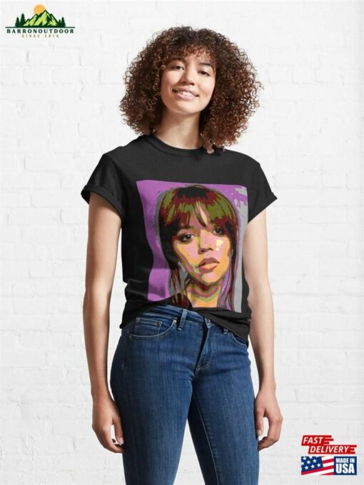 Jenna Ortega Retro Pop Art Portrait Classic T-Shirt Sweatshirt