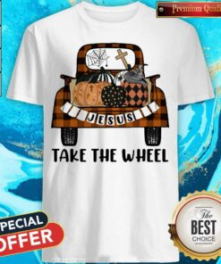 Jesus Take The Wheel Pumpkin Witch Truck Halloween Shirt