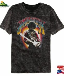 Jimi Hendrix Mineral Wash Black T-Shirt Sweatshirt