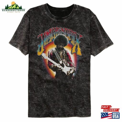 Jimi Hendrix Mineral Wash Black T-Shirt Sweatshirt
