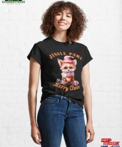 Jingle Paws Merry Claws Fox Portrait Classic T-Shirt Sweatshirt