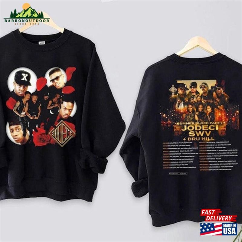 Jodeci Summer Block Party Tour 2023 Shirt Concert Band Fan Hoodie Unisex Jodeci Summer Block Party Tour 2023 Shirt Concert Band Fan Hoodie Unisex