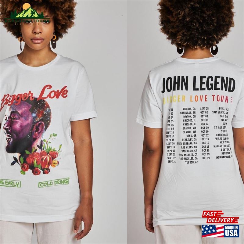 John Legend Band Tour 2023 Shirt Two Sided Hoodie Unisex John Legend Band Tour 2023 Shirt Two Sided Hoodie Unisex