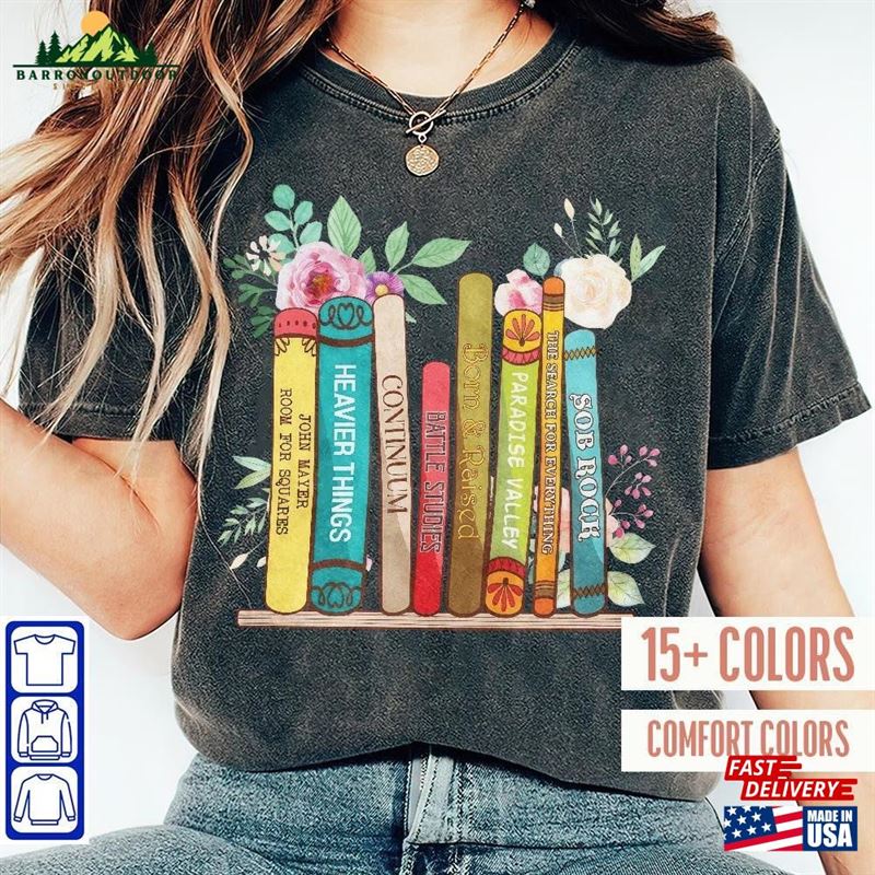 John Mayer All Albums As Books Classic Unisex T-Shirt Hoodie John Mayer All Albums As Books Classic Unisex T-Shirt Hoodie