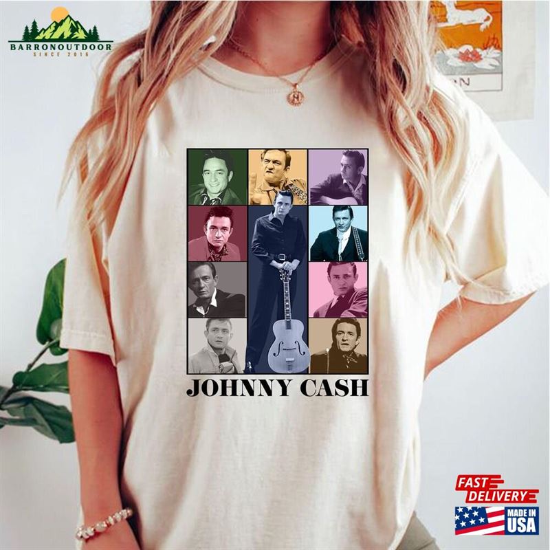 Johnny Cash T-Shirt Country Music Shirt Cowboy Unisex Classic Johnny Cash T-Shirt Country Music Shirt Cowboy Unisex Classic