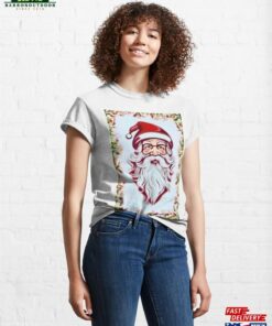 Jolly Saint Nick Christmas Santa Holiday Design Classic T-Shirt Hoodie
