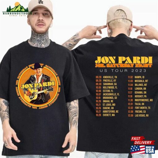 Jon Pardi Country Music Shirt 2023 Concert The Mr Saturday Night World Tour Hoodie Sweatshirt