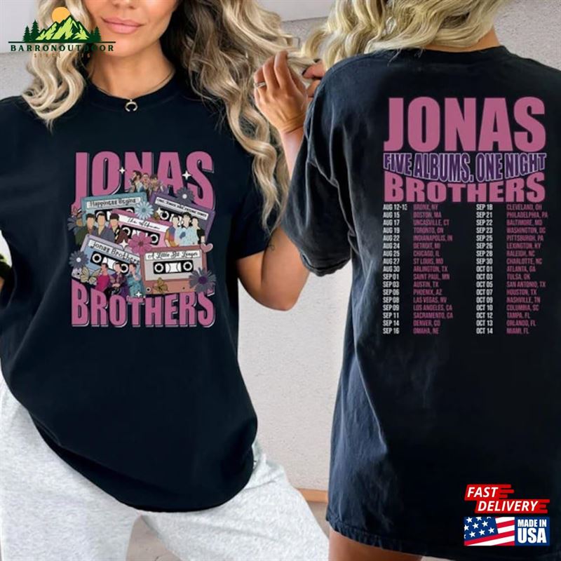 Jonas 90'S Vintage Shirt Five Albums One Night Tour Classic Sweatshirt Jonas 90'S Vintage Shirt Five Albums One Night Tour Classic Sweatshirt