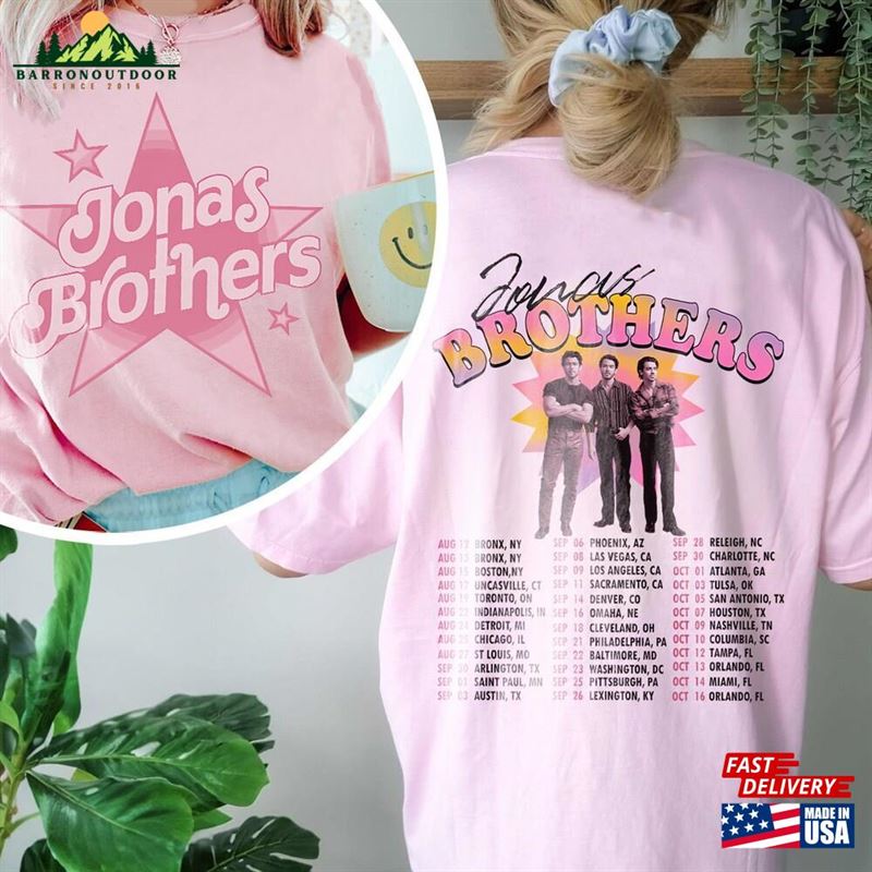 Jonas Brother Pink Shirt Vintage Brothers Five Albums One Night Tour Classic Hoodie Jonas Brother Pink Shirt Vintage Brothers Five Albums One Night Tour Classic Hoodie