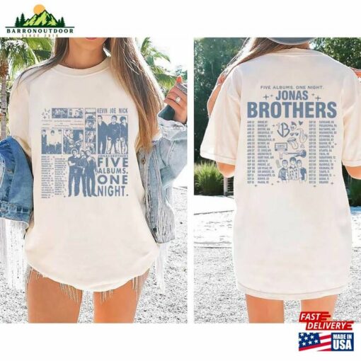 Jonas Brother Tour 2023 Vintage Shirt Retro Joe Merch Sweatshirt Five Albums One Night Hoodie Unisex Classic
