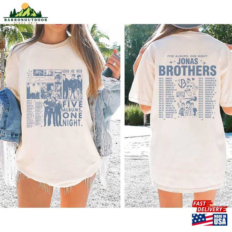 Jonas Brother Tour 2023 Vintage Shirt Retro Joe Merch Sweatshirt Five Albums One Night Hoodie Unisex Classic Jonas Brother Tour 2023 Vintage Shirt Retro Joe Merch Sweatshirt Five Albums One Night Hoodie Unisex Classic