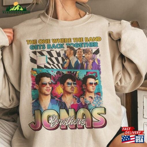 Jonas Brother Vintage Shirt Trendy Music Band Long Sleeve Unisex T-Shirt Tour Sweatshirt Hoodie