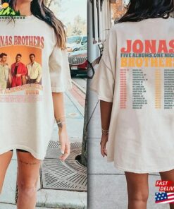 Jonas Brothers Band Shirt Five Albums One Night The Tour 2023 Sweatshirt T-Shirt