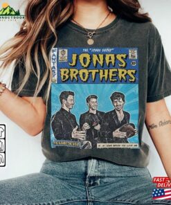 Jonas Brothers Comic Shirt Sweatshirt 90S Vintage Book Art Tour 2023 Album Graphic Tee Unisex Fan Gift Hoodie V1