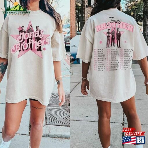 Jonas Brothers Double Sided Crewneck Sweatshirt Tour Shirt Concert 2023 Retro Unisex Gift Classic Hoodie