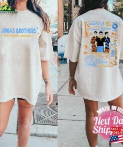 Jonas Brothers Double Sided Crewneck Sweatshirt Tour Shirt Concert 2023 Retro Unisex Gift Hoodie T-Shirt