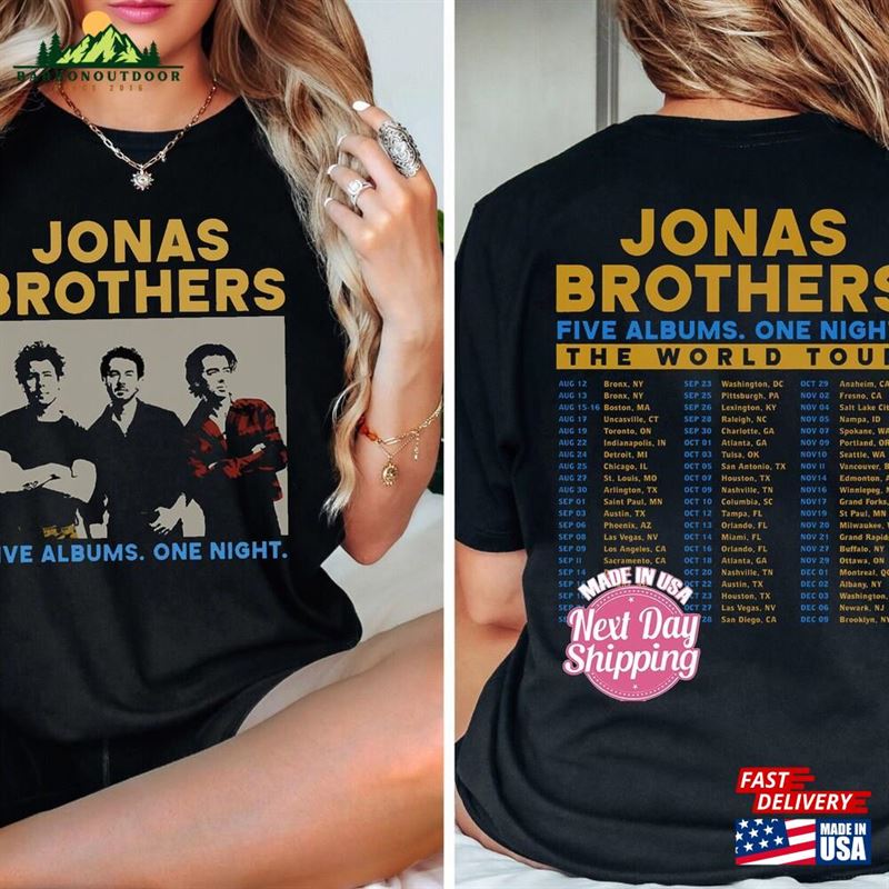 Jonas Brothers Double Sided Crewneck Sweatshirt Tour Shirt Concert 2023 Retro Unisex Gift T-Shirt Hoodie Jonas Brothers Double Sided Crewneck Sweatshirt Tour Shirt Concert 2023 Retro Unisex Gift T-Shirt Hoodie