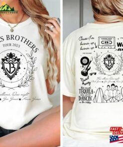 Jonas Brothers Double Sided Shirt Five Albums One Night Tour The Hoodie T-Shirt