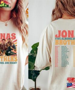 Jonas Brothers Double Sided Shirt Tour Concert 2023 Retro Unisex Gift Hoodie Sweatshirt