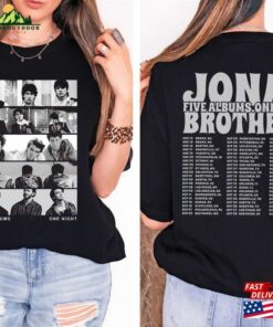 Jonas Brothers Double Sided Sweatshirt Five Albums One Night Tour Dates Shirt Joe Merch Hoodie