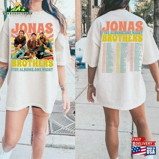 Jonas Brothers Double Sided Sweatshirt Tour Sweater Concert 2023 Retro Unisex Gift T-Shirt