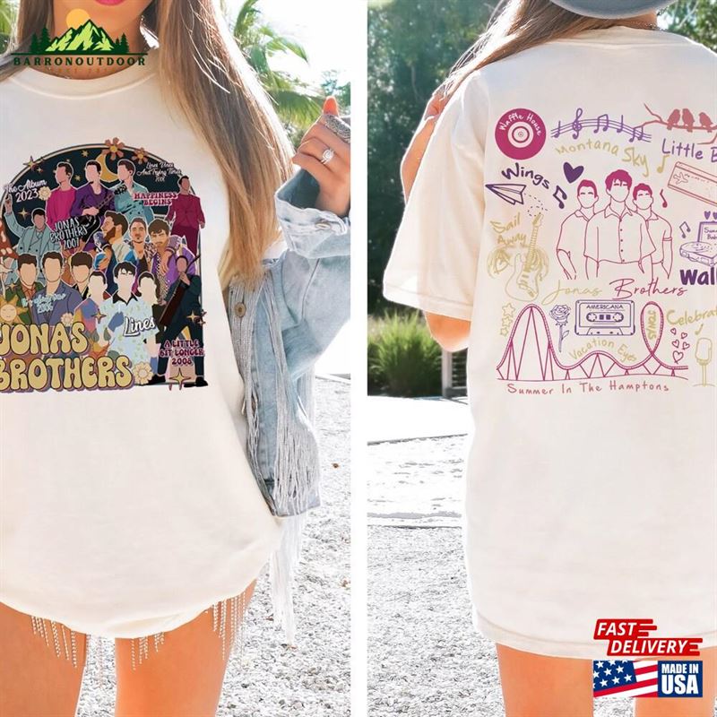 Jonas Brothers Double Sided T-Shirt Band Vintage Tee Concert 2023 Retro Unisex Gift Hoodie Jonas Brothers Double Sided T-Shirt Band Vintage Tee Concert 2023 Retro Unisex Gift Hoodie