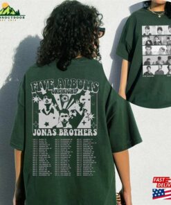Jonas Brothers Double Sided T-Shirt Five Albums One Night Tour Shirt 2023 Classic Hoodie