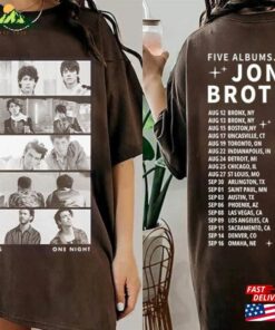 Jonas Brothers Double Sided T-Shirt Five Albums One Night Tour Shirt 2023 Classic Unisex