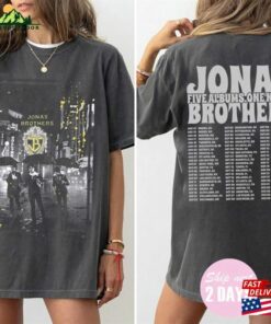 Jonas Brothers Double Sided T-Shirt Five Albums One Night Tour Shirt 2023 Hoodie Unisex