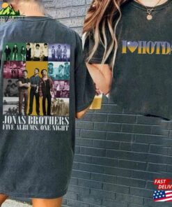 Jonas Brothers Double Sided T-Shirt Five Albums One Night Tour Shirt 2023 Unisex Hoodie