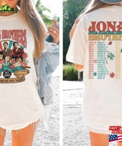 Jonas Brothers Double Sided T-Shirt Five Albums One Night Tour Shirt Concert 2023 Retro Unisex Gift