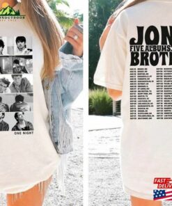 Jonas Brothers Double Sided T-Shirt Five Albums One Night Tour Shirt Sweatshirt Unisex