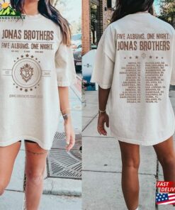 Jonas Brothers Double Sided T-Shirt Tour Shirt Concert 2023 Retro Sweatshirt Unisex