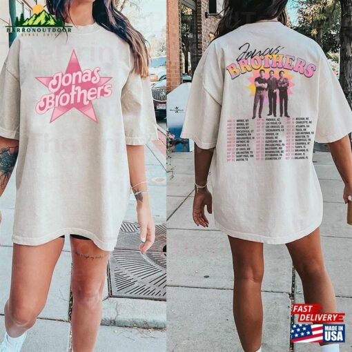 Jonas Brothers Double Sided T-Shirt Tour Shirt Concert 2023 Retro Unisex Gift Sweatshirt Hoodie