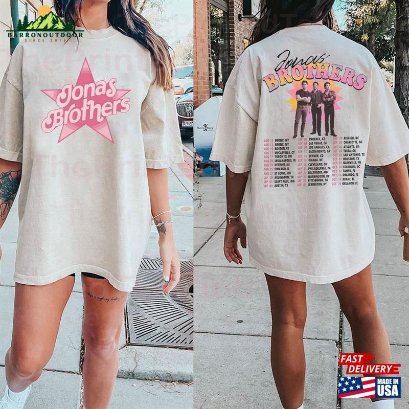 Jonas Brothers Double Sided T-Shirt Tour Shirt Concert 2023 Retro Unisex Gift Sweatshirt Hoodie Jonas Brothers Double Sided T-Shirt Tour Shirt Concert 2023 Retro Unisex Gift Sweatshirt Hoodie