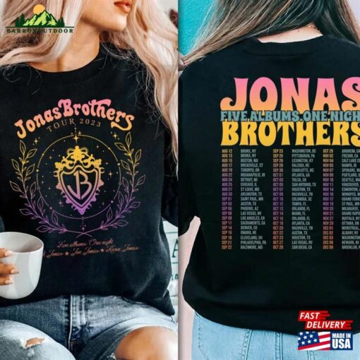 Jonas Brothers Double Sided T-Shirt Tour Shirt Concert 2023 Unisex