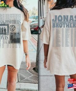 Jonas Brothers Double Sided T-Shirt Tour Shirt Five Albums One Night Unisex Sweatshirt