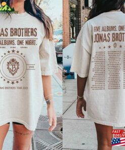 Jonas Brothers Double Sided T-Shirt Tour Sweater Concert 2023 Retro Unisex Gift Sweatshirt