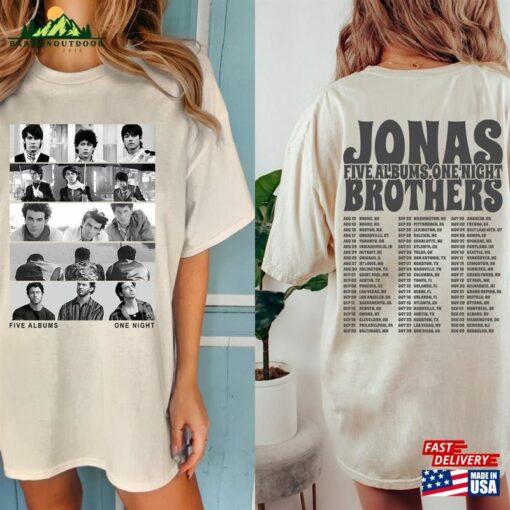 Jonas Brothers Double Sided T-Shirt Vintage Tour Shirt Hoodie