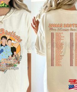 Jonas Brothers Double Sides Shirt The Album Tee Five Albums One Night Tour Hoodie Sweatshirt