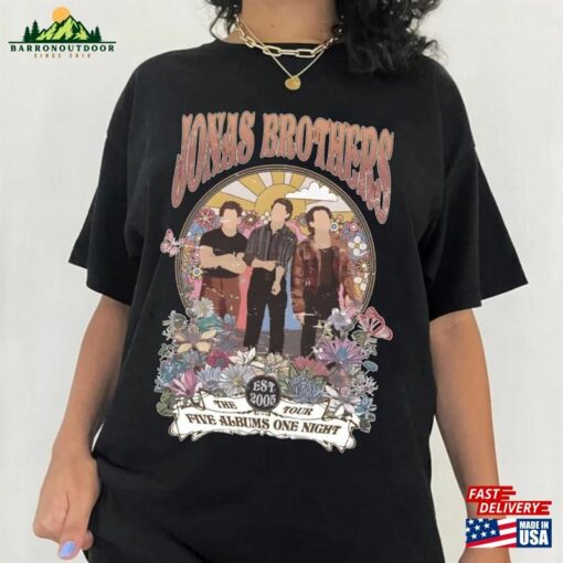 Jonas Brothers Est 2005 Vintage Shirt Five Albums One Night Tour 2023 T-Shirt Sweatshirt