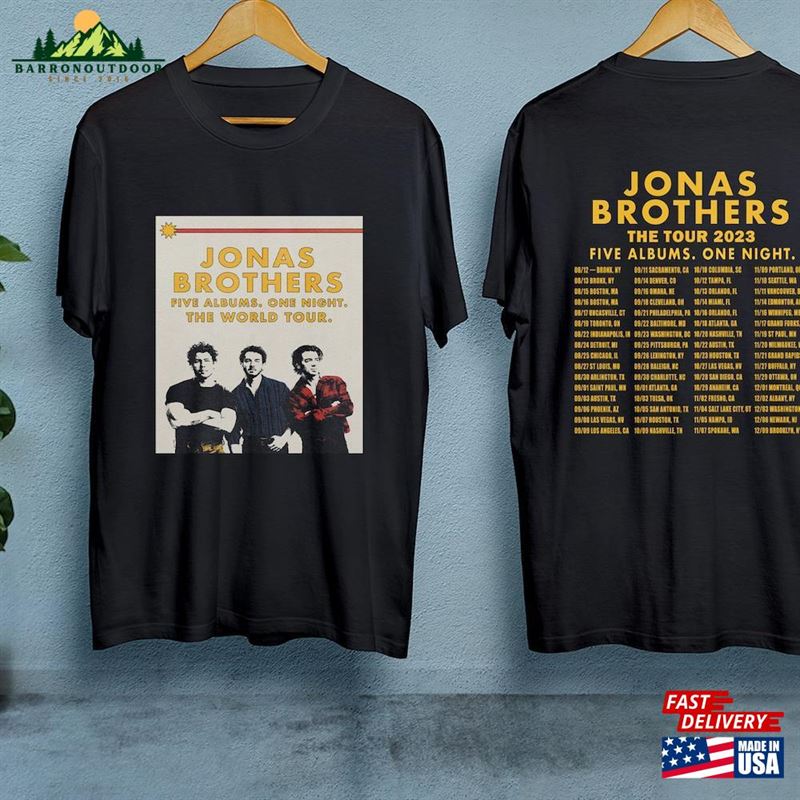 Jonas Brothers Five Albums One Night 2023 Tour Shirt The T-Shirt Hoodie Jonas Brothers Five Albums One Night 2023 Tour Shirt The T-Shirt Hoodie