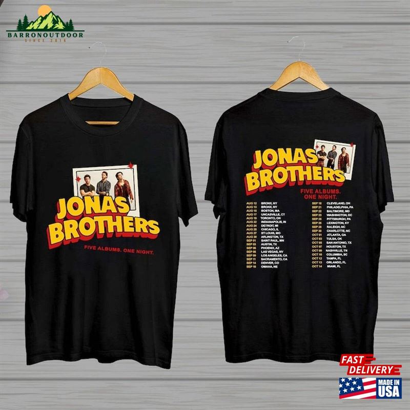 Jonas Brothers Five Albums One Night The Tour 2023 Shirt Vintage Band Classic Sweatshirt Jonas Brothers Five Albums One Night The Tour 2023 Shirt Vintage Band Classic Sweatshirt