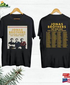 Jonas Brothers Five Albums One Night The World Tour T-Shirt Shirt 2023 Unisex