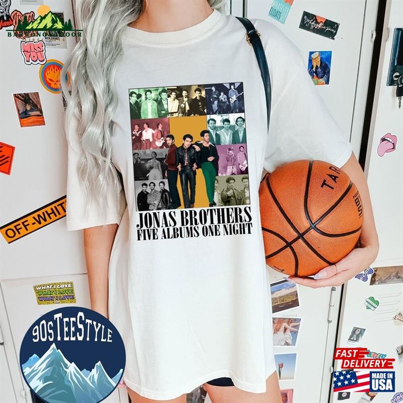 Jonas Brothers Five Albums One Night Tour Shirt Jb 2023 North America Sweatshirt Unisex Jonas Brothers Five Albums One Night Tour Shirt Jb 2023 North America Sweatshirt Unisex