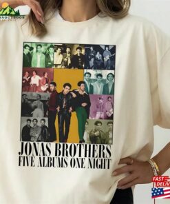 Jonas Brothers Five Albums One Night Tour Shirt Jones Bros Concert Hoodie Unisex