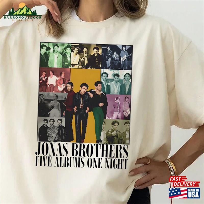 Jonas Brothers Five Albums One Night Tour Shirt Jones Bros Concert Hoodie Unisex Jonas Brothers Five Albums One Night Tour Shirt Jones Bros Concert Hoodie Unisex
