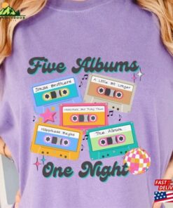 Jonas Brothers Oversized Comfort Colors Shirt Five Albums One Night Tee Trendy Graphic Unisex Hoodie